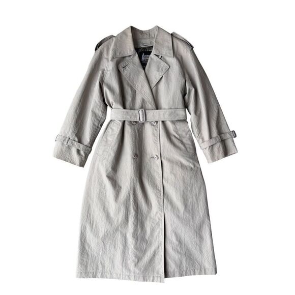 Vintage London Fog Tan/Beige Thinsulate 3M Double Breasted Long Trench Coat - Picture 3 of 13